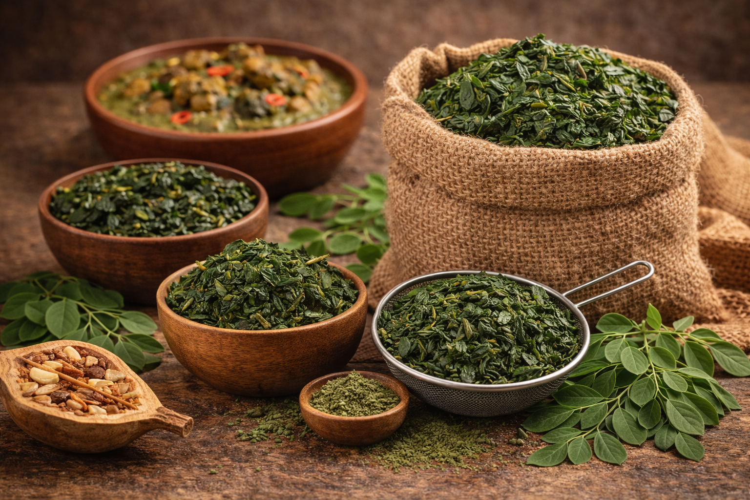 Feuilles de Moringa précuites